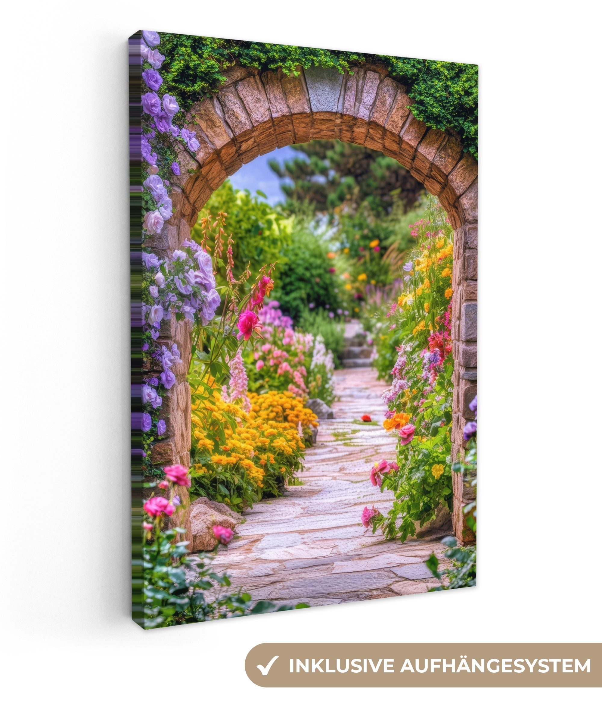 OneMillionCanvasses® Leinwandbild Durchblick - Blumen - günstig online kaufen