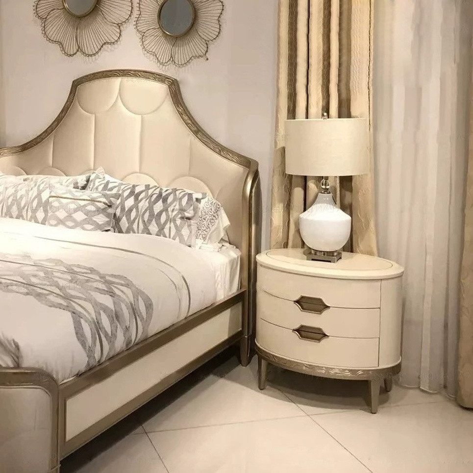Xlmoebel Nachttisch Holz Konsole für das Schlafzimmer mit eleganter Ablagefläche (1-St., Nachttisch), Hergestellt in Europa