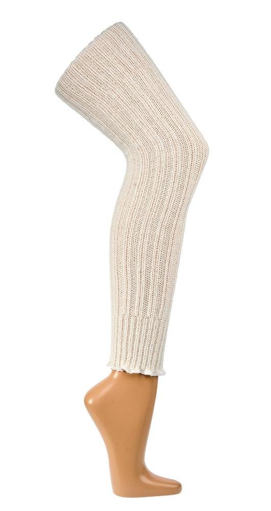 TippTexx 24 Beinstulpen 1 Paar Overknee Beinwärmer, Stulpen, mit Wolle (Schaf & Alpaka)