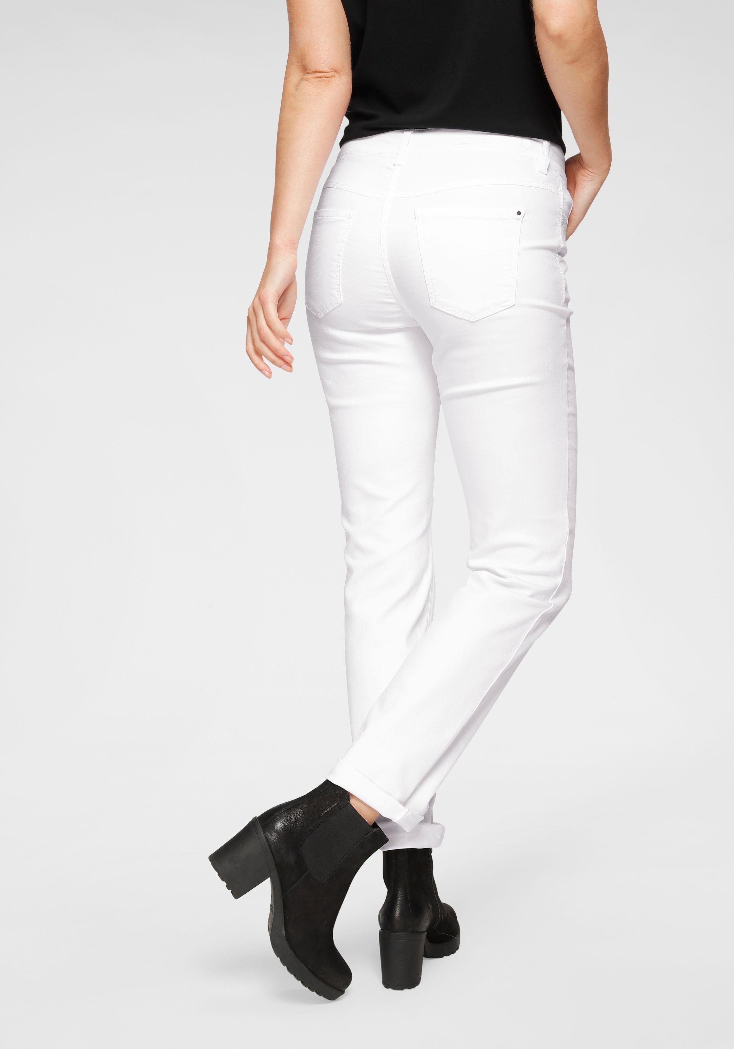Dream den Stretch Stretch-Jeans MAC perfekten mit für white denim Sitz