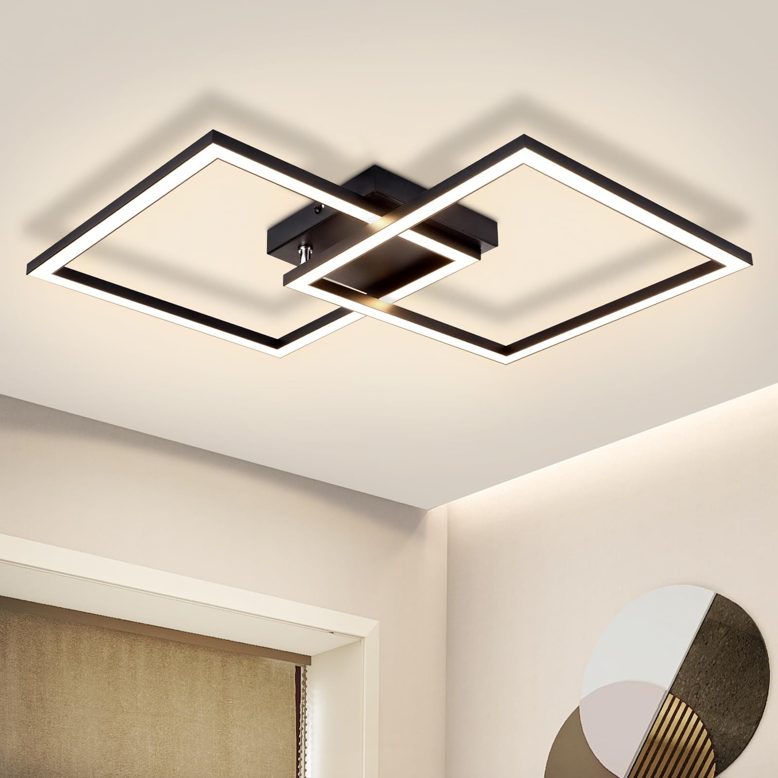 Nettlife LED Deckenleuchte Flur Schwarz Geometrisch günstig online kaufen