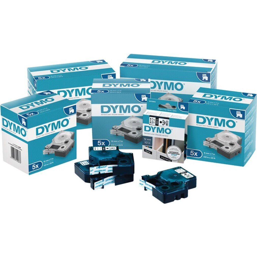 DYMO Etiketten Schriftband 45808 Yellow Gelb Black Schwarz (S0720880)
