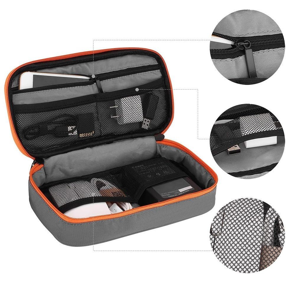 Blusmart Taschenorganizer Wasserdichte, multifunktionale Aufbewahrungstasche (Reise-Kabel-Organizer-Tasche, Tragetasche, tragbar), Für USB-Ladekabel und Elektronik