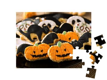 puzzleYOU Puzzle Hausgemachte Halloween-Cookies, 48 Puzzleteile, puzzleYOU-Kollektionen Festtage