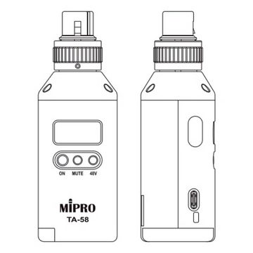 Mipro Audio Mikrofon TA-58 Digitaler Anstecksender für Mikrofone