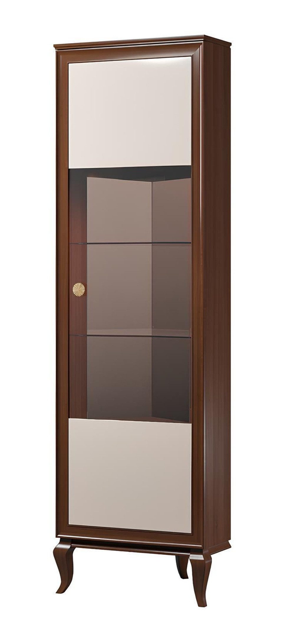 Xlmoebel Eckvitrine Exklusiver Luxusmöbel Schrank mit Glas Design Klassische Vitrine (Vitrine) Hergestellt in Europa