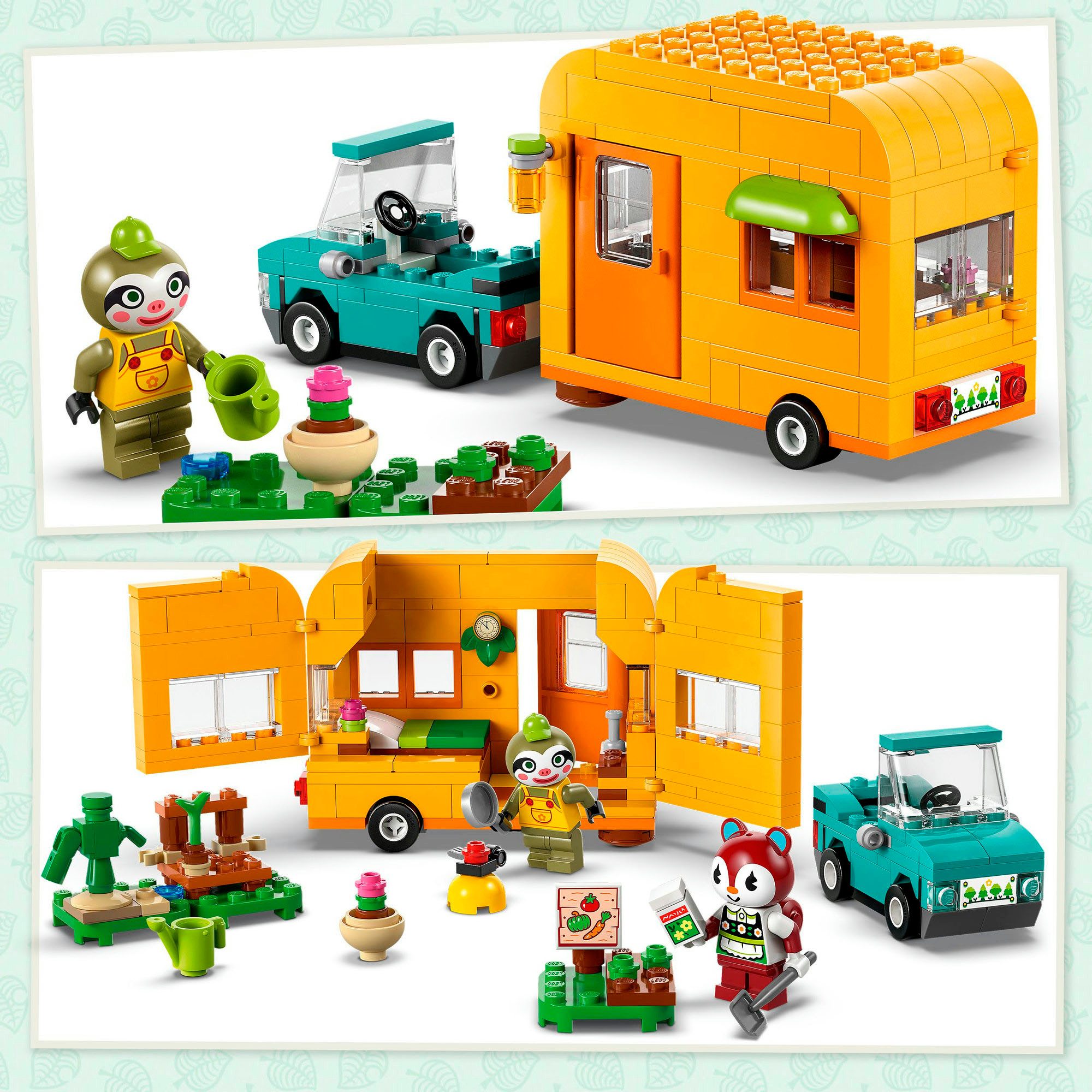 LEGO® Gerds Wohnwagen & Gärtnerei (77054), LEGO Animal Crossing Konstruktionsspielsteine, (263 St), Made in Europe – Bild 4 von 5