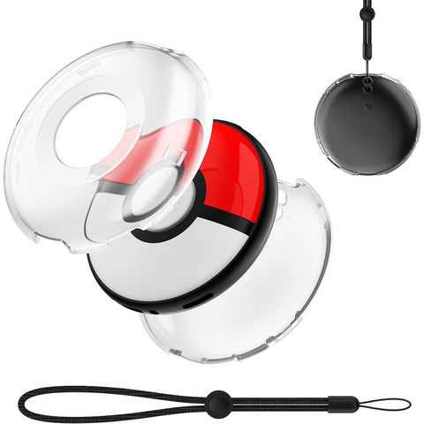 Tadow Nintendo-Schutzhülle Hülle für Pokémon GO Plus,Transparente Schutzhülle,Pokémon-Schutzhülle, Wasser- und ölbeständige Silikon-Schutzhülle mit Handschlaufe