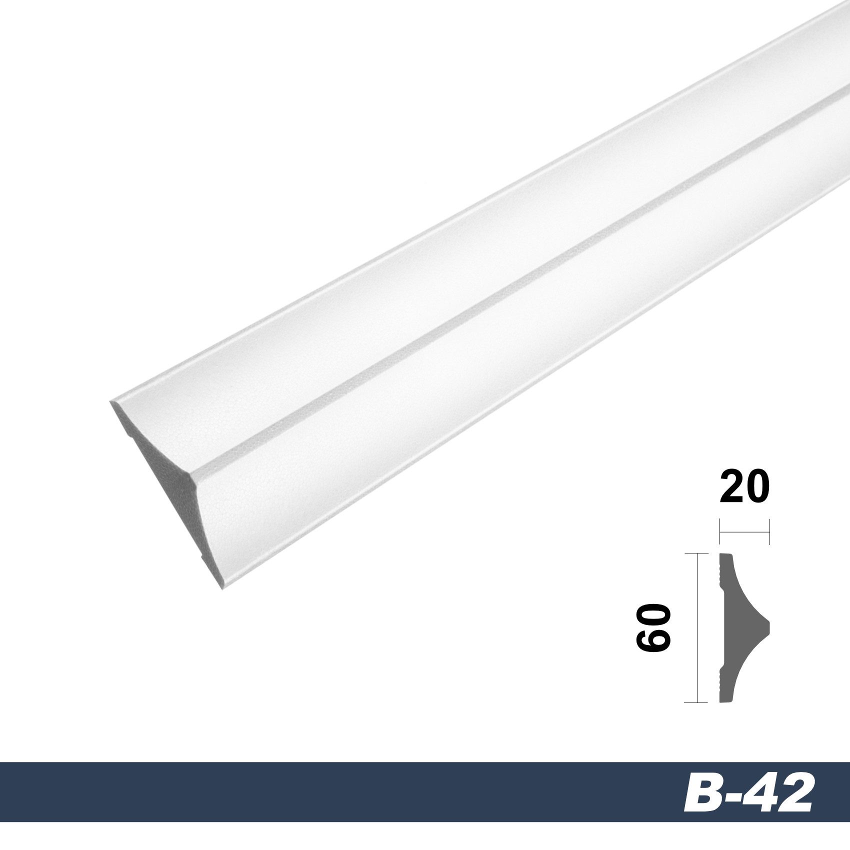 marbet design Stuckleiste B-42, 2 Meter, günstig online kaufen
