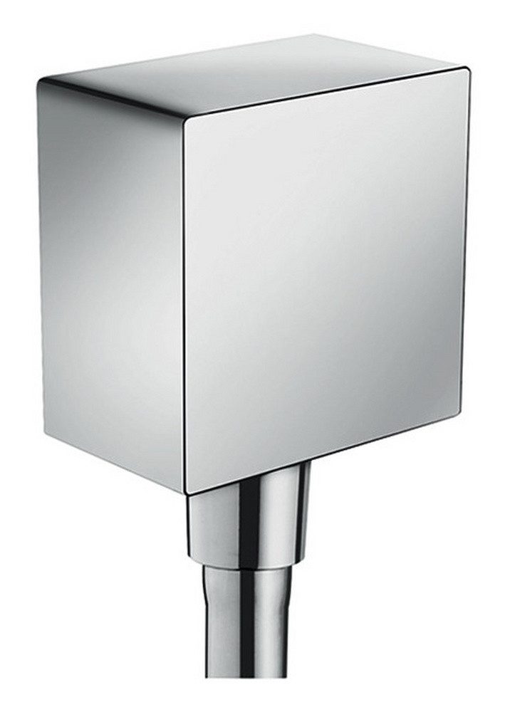hansgrohe Wandanschlussbogen FixFit, Wandanschluss Square mit Rückflussverhinderer