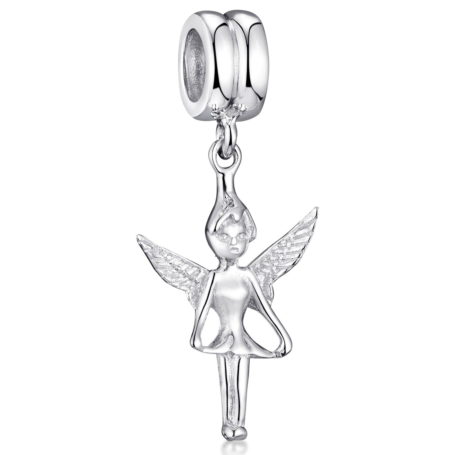 Materia Bead Dangle Element Fee Elfe mit Flügeln 514, 925 Sterling Silber