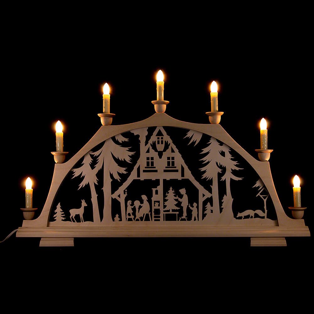 rauta Schwibbogen Schwibbogen Waldhaus (63x37cm) von Rauta