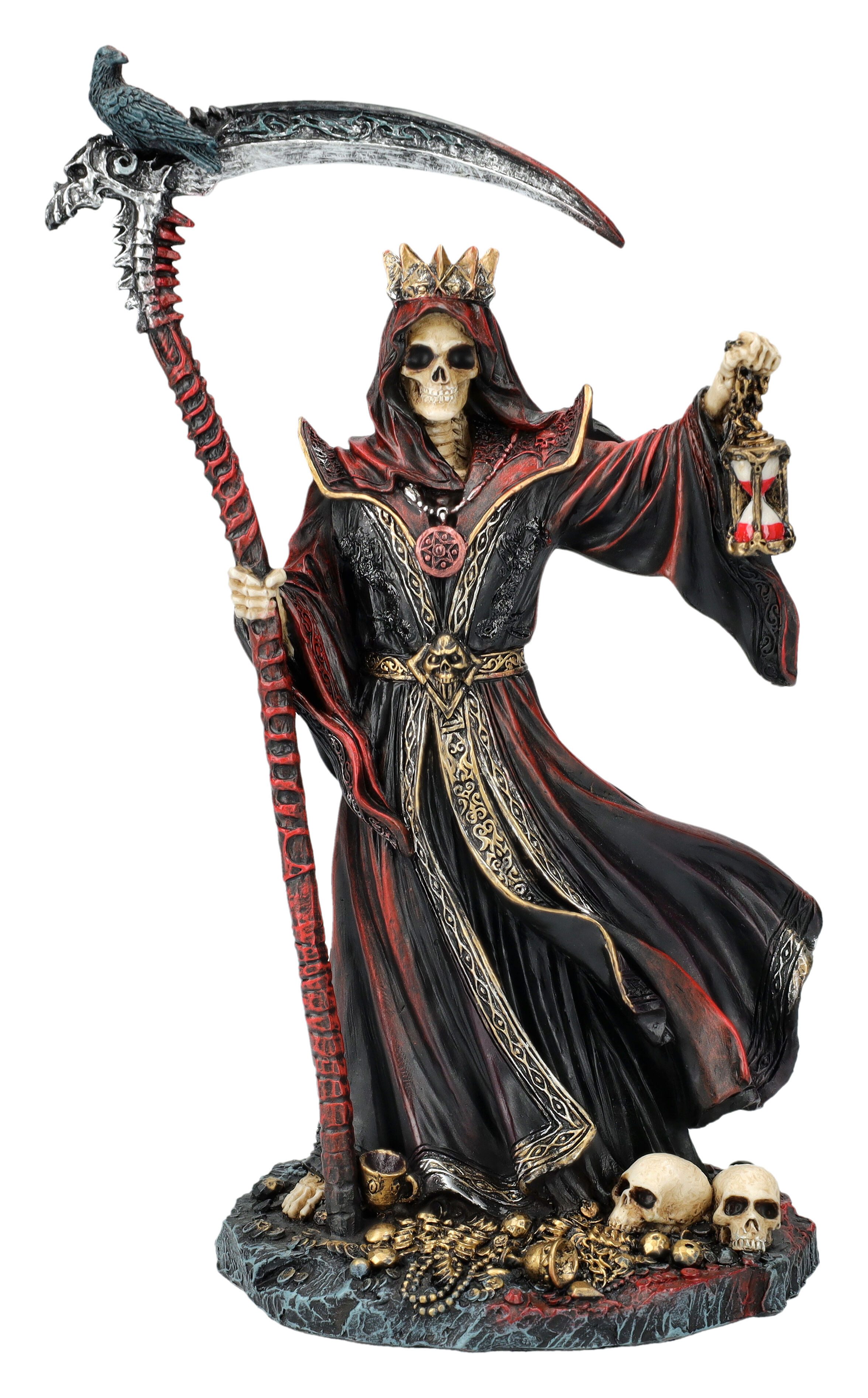 Dekofigur Sensenmann Figur – Grim Reaper Statue Gothic Deko 21 cm Dekofigur