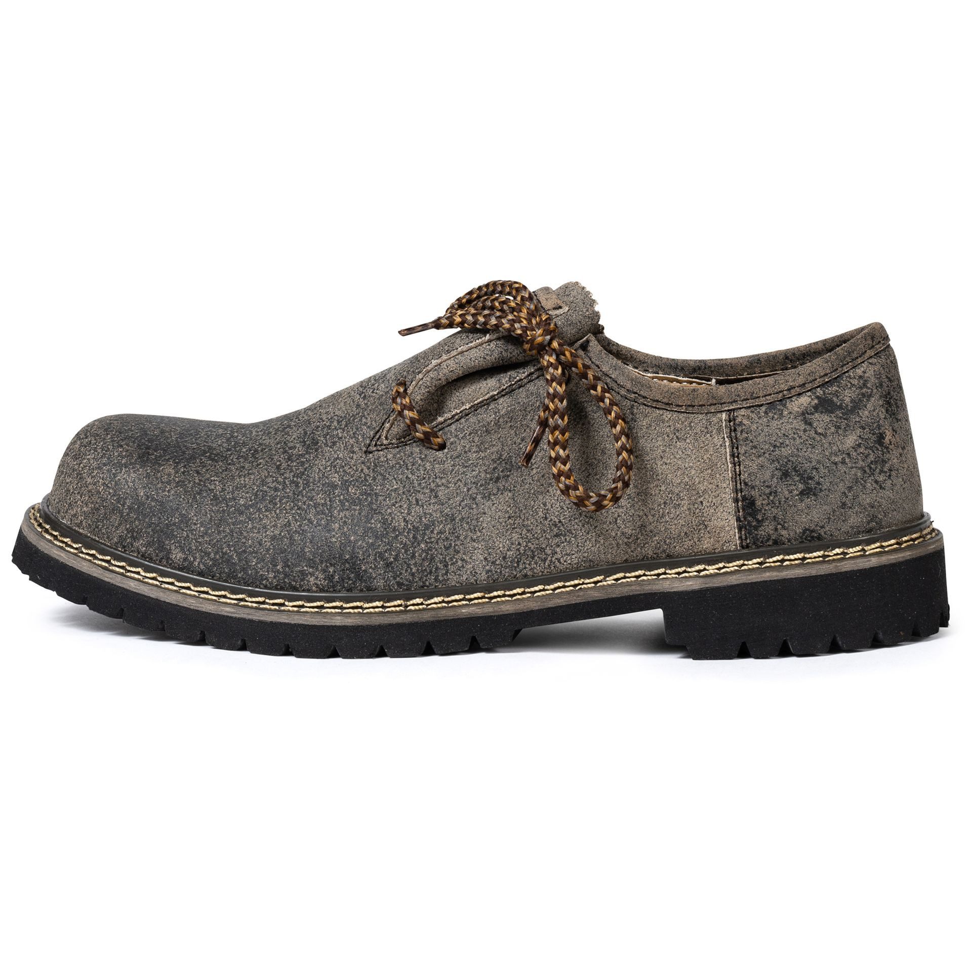 PAULGOS Trachtenschuhe Trachten Schuhe Haferl Schnürschuh 100% Echtleder ANTIK Haferlschuh