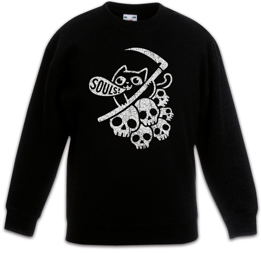 Sweatshirt Cat Reaper I Kinderpullover Cats Reaper Schnitter Sensenmann Death Der