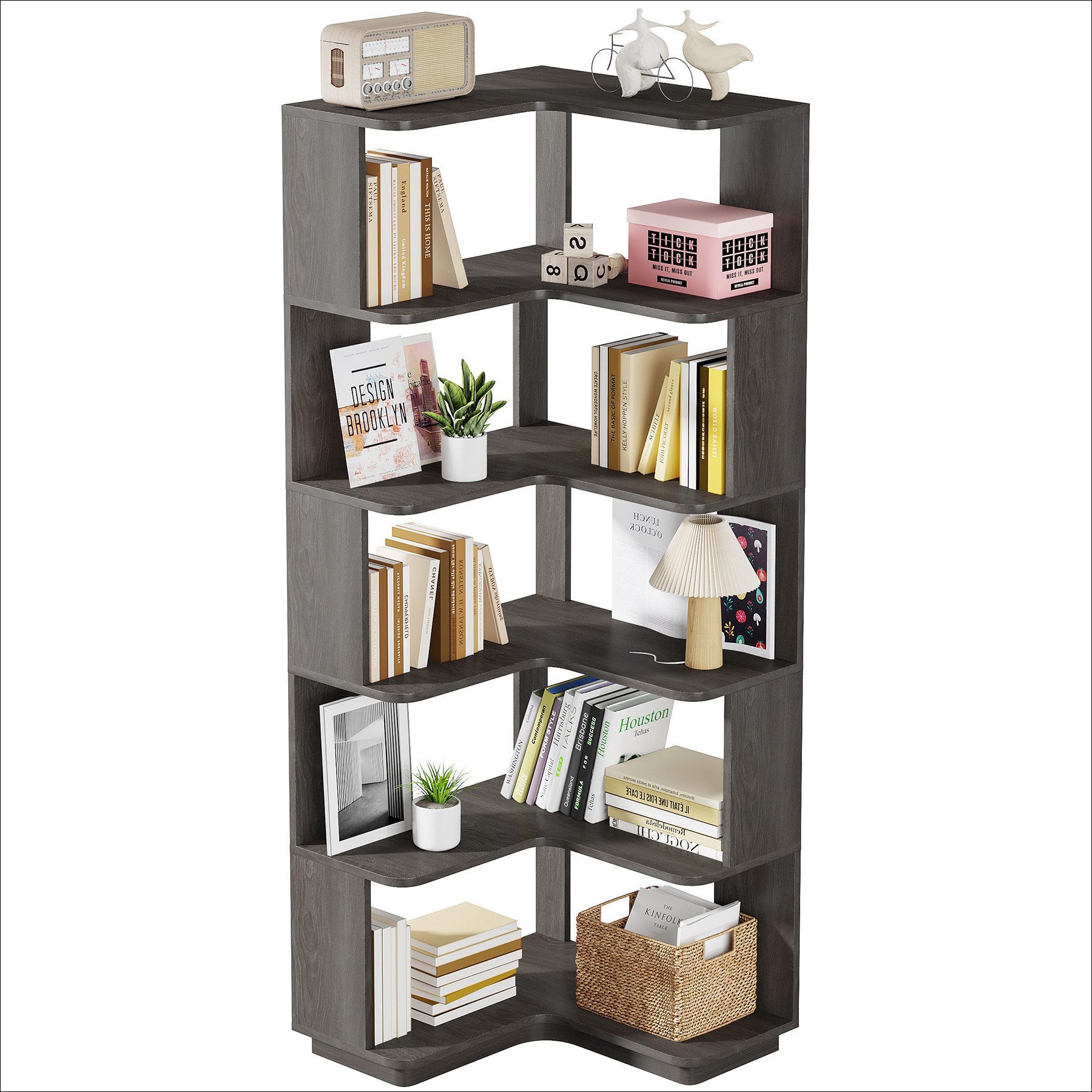 Tribesigns Bücherregal Standregal 6 Etagen, 165cm günstig online kaufen