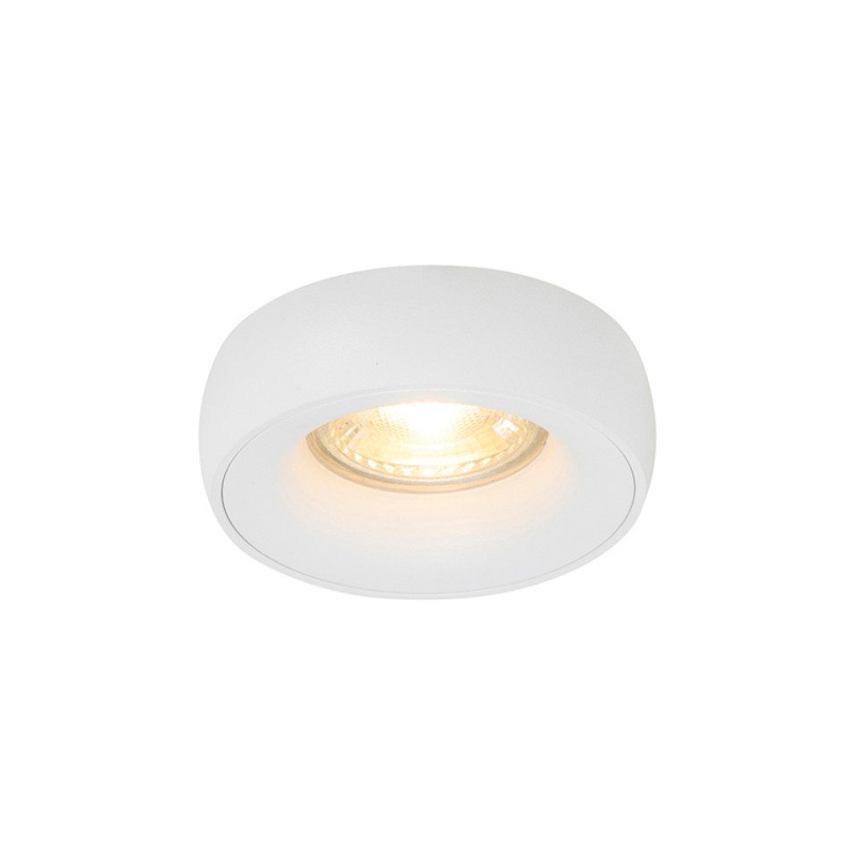 Qazqa LED Einbaustrahler Mooning, ohne Leuchtmittel, GU10, Weiß, Design, Aluminium, 1-flammig