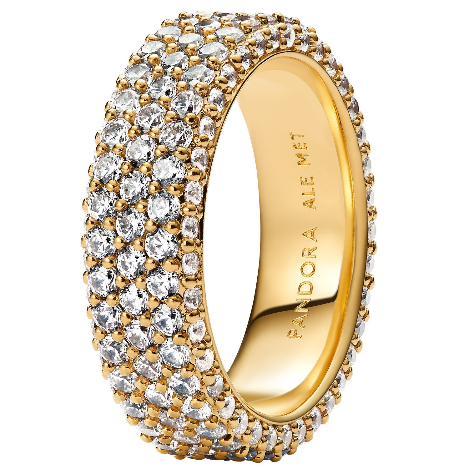 Pandora Fingerring DamenZeitloses Pavé Goldfarben günstig online kaufen