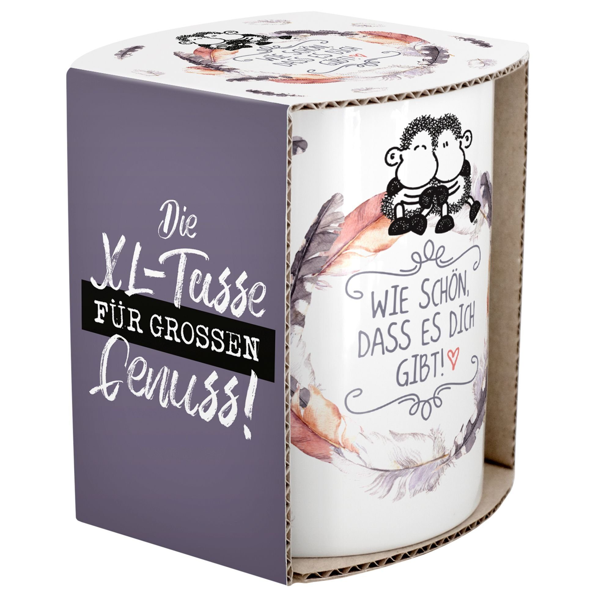Sheepworld Tasse Sheepworld - XL Geschenk- Kaffee- Tasse "Schön dass es dich gibt"