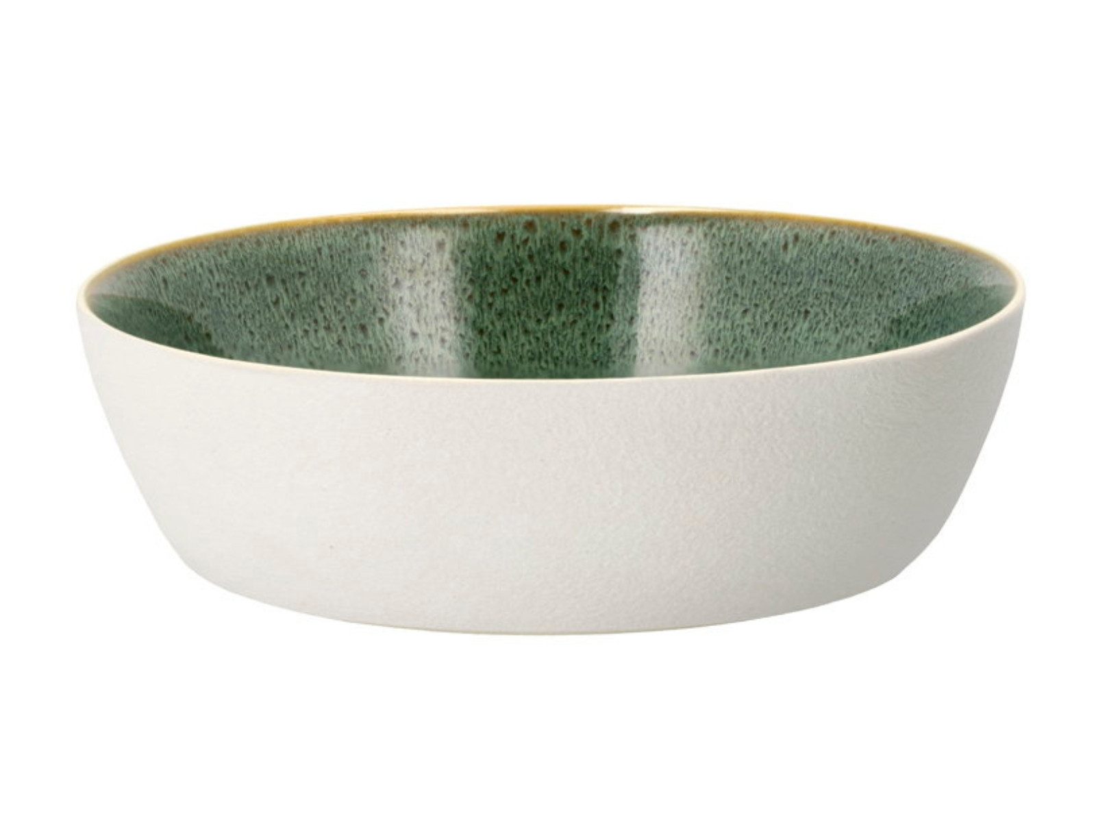 Bitz Suppenschale Gastro Suppenschale weiß/grün 18cm, Steinzeug, (Suppenschalen)