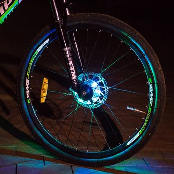 IBETTER LED Lichtleiste Fahrrad-Radnabenlichter, wasserdichte LED-Fahrradspeichenlichter