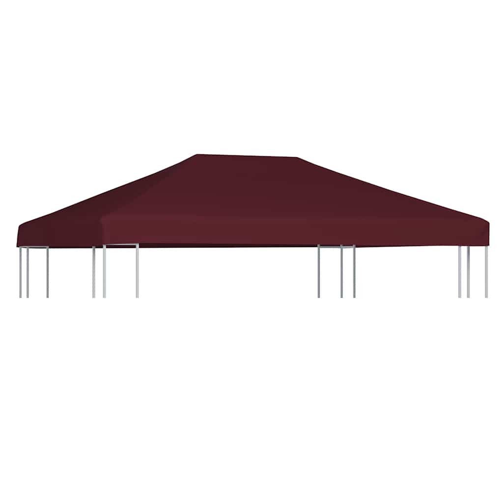 vidaXL Pavillon-Ersatzdach Pavillondach 310 g / m² 3x4 m Weinrot, 300 x 400 cm