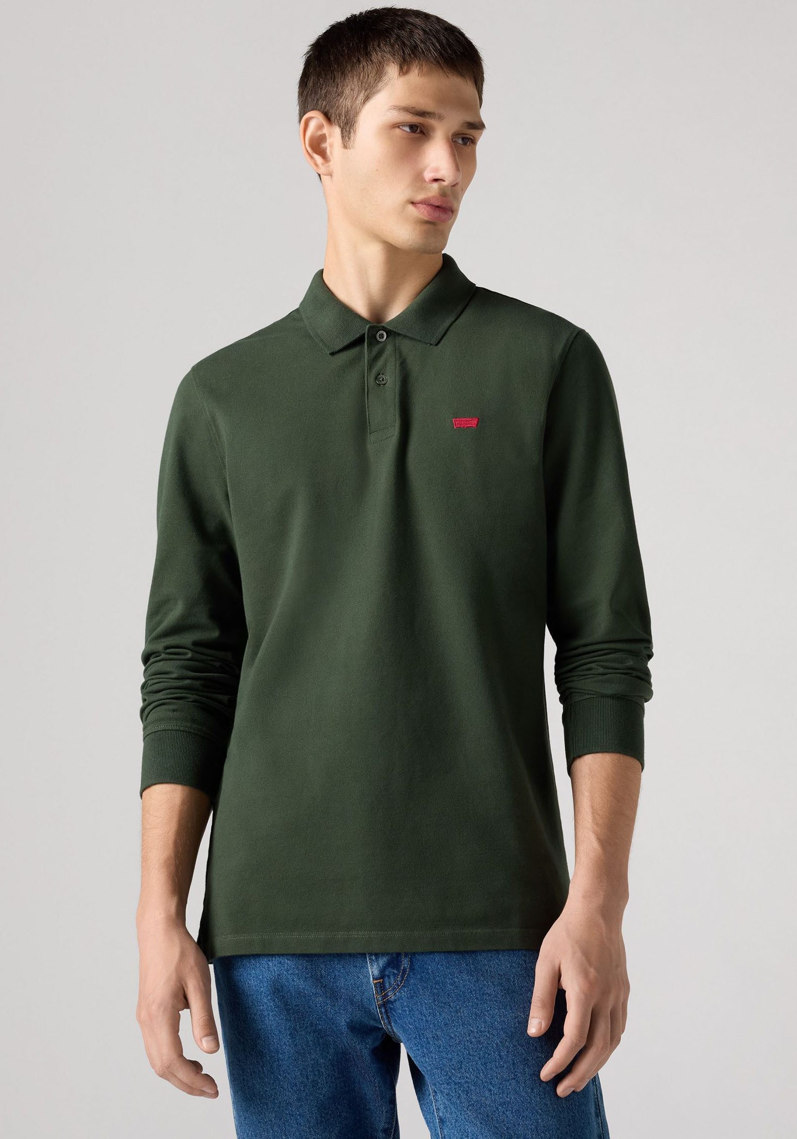 Levi's® Langarm-Poloshirt mit Logo Stickerei günstig online kaufen