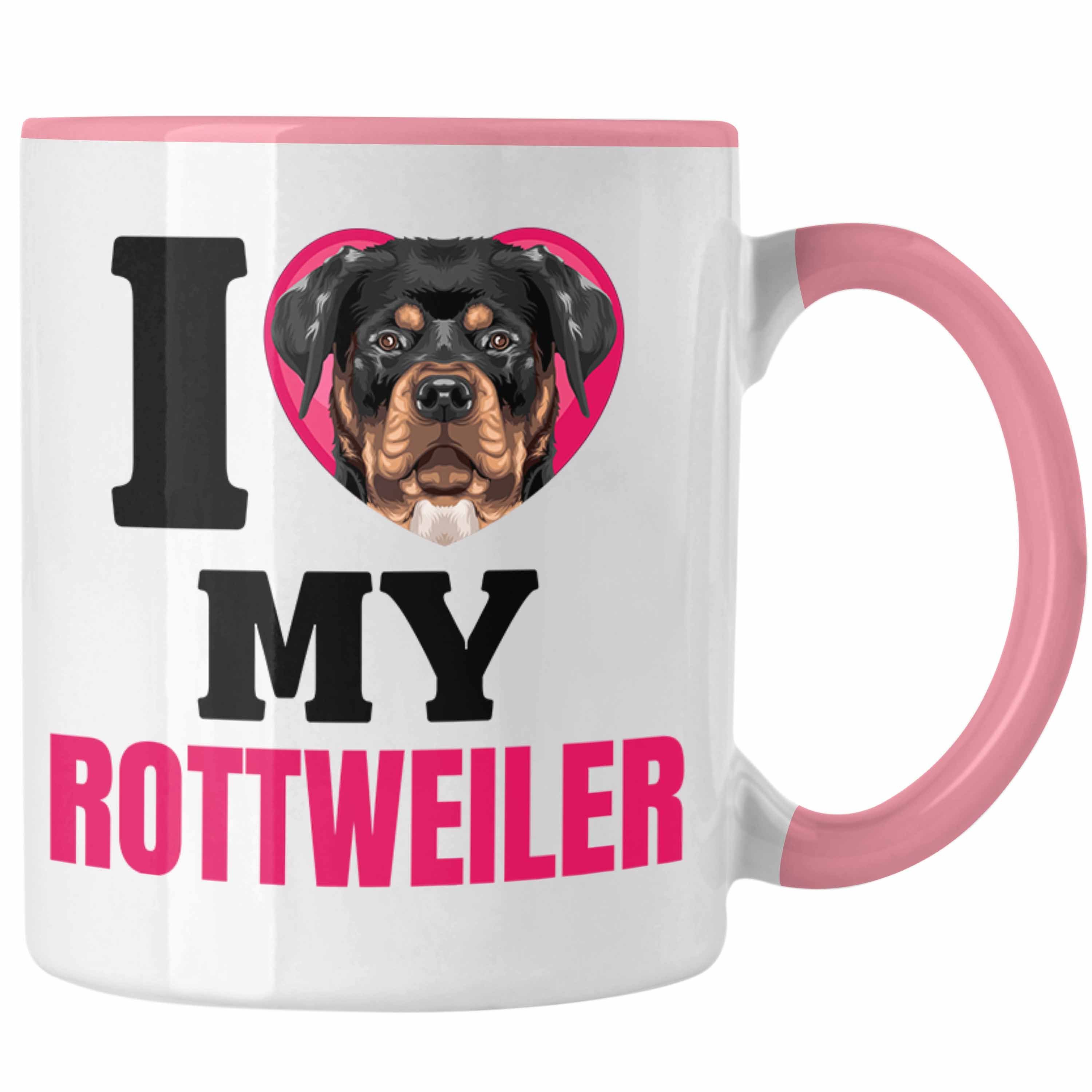 Trendation Tasse Rottweiler Besitzerin Tasse Geschenk Lustiger Spruch Geschenkidee I Lo Rosa