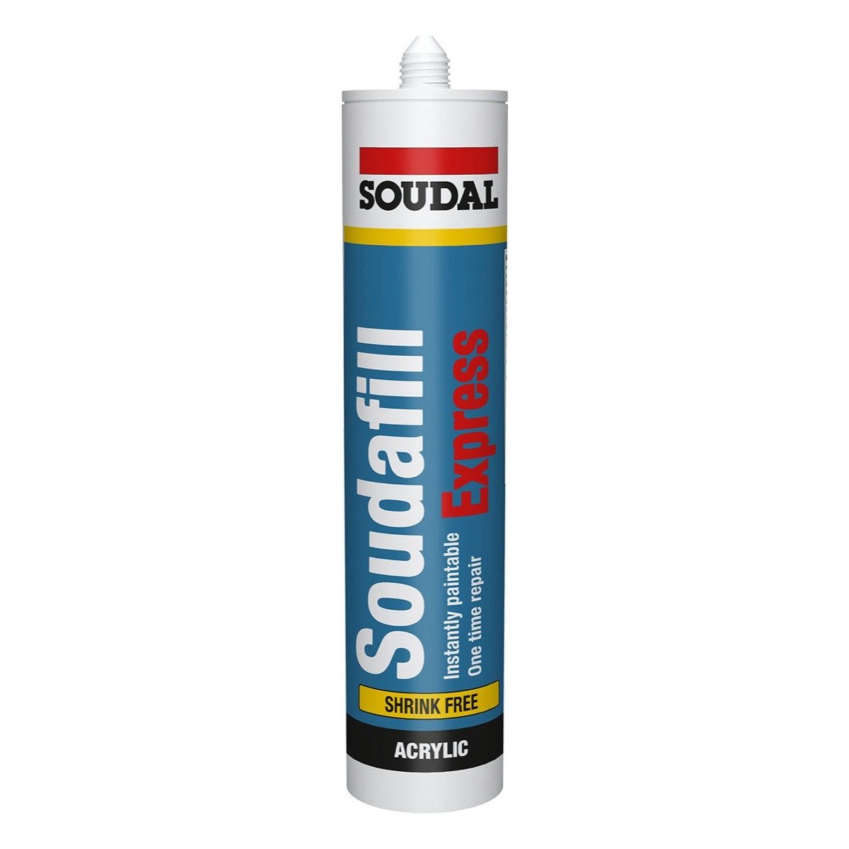 SOUDAL Maleracryl Soudafill Express Füll- und Dichstoff Acryl Weiß - 310 ml, Acrylat, gebrauchsfertig, Soudafill Express Weiß – Für Risse & Bohrlöcher innen