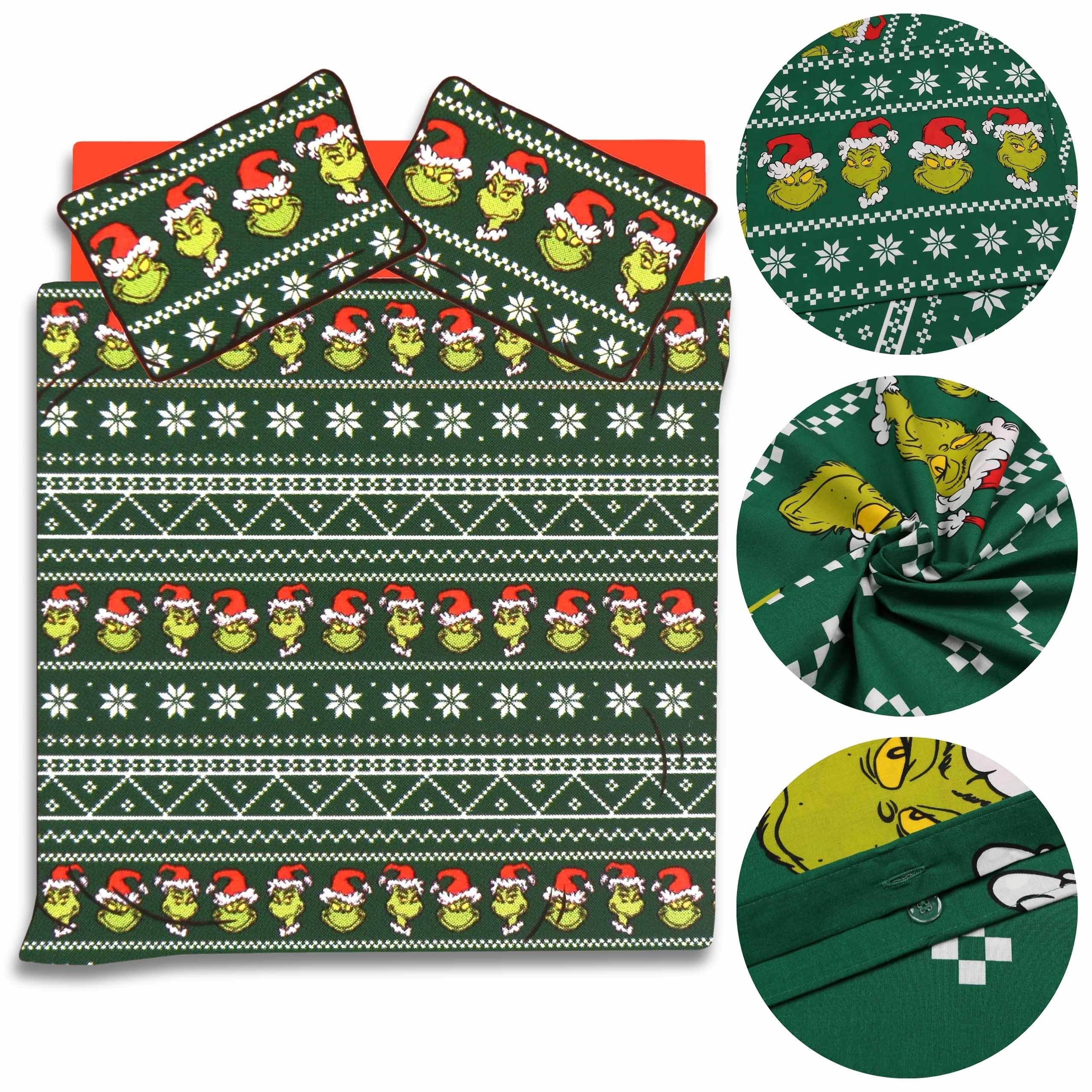 Sarcia.eu Bettwäsche Grinch grüne Baumwolle Weihnachtsbettwäsche günstig online kaufen