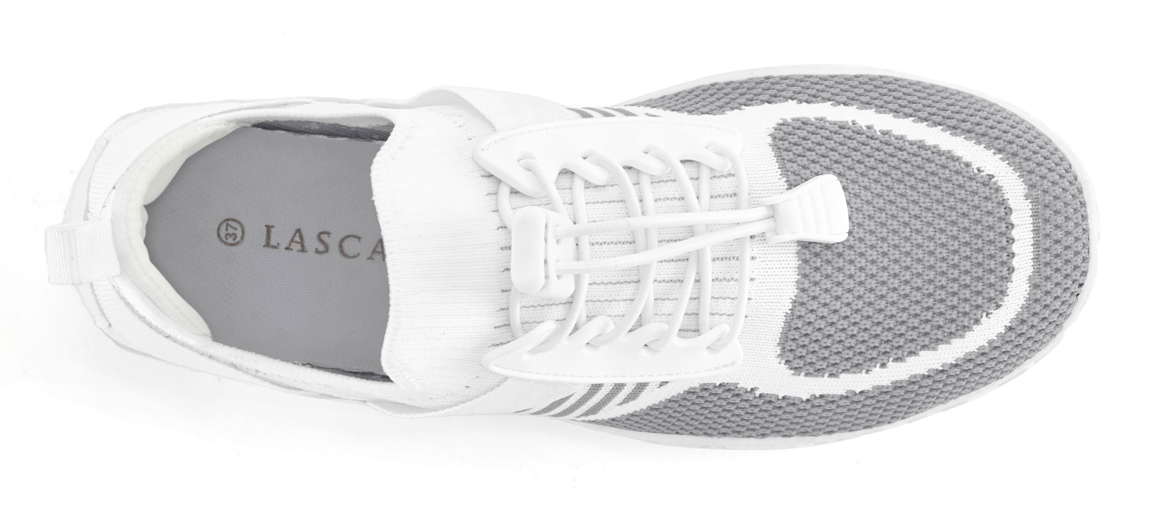 LASCANA Slip-On-Sneaker, Sommer Sneaker, Sneaker Freizeitschuh, Halbschuh superleicht, flache flexible Sohle VEGAN