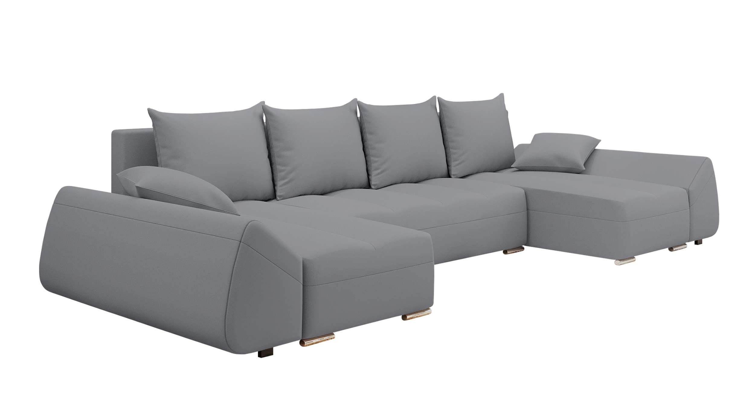 Stylefy Wohnlandschaft Madeira, U-Form, Eckcouch, Bettkasten, Modern Sitzkomfort, Sofa, mit Bettfunktion, Design mit