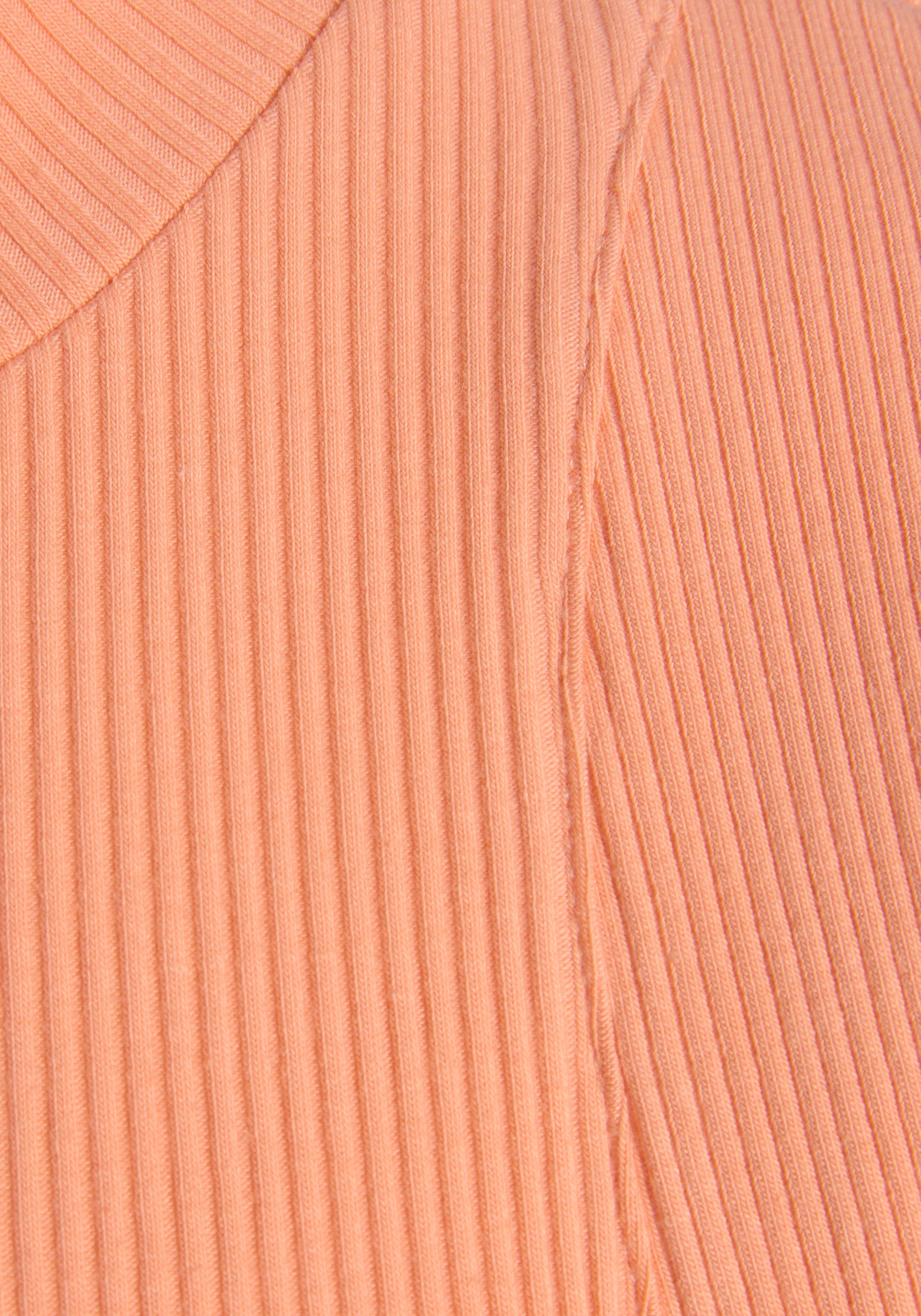 Trägern, LASCANA mit breiten pfirsich figurbetonte Passform Ripptanktop