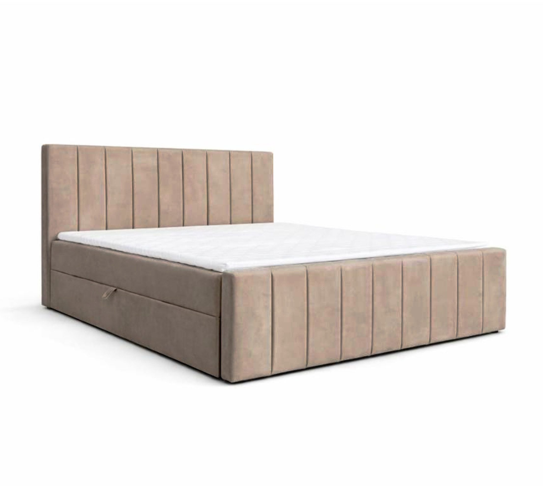 MOEBLO Boxspringbett BETT 01 BIS (Bonell, Topper, modernes Velours-Design m günstig online kaufen