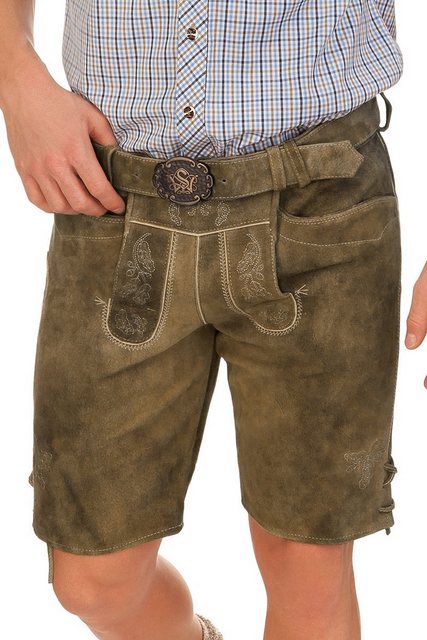 Spieth & Wensky Trachtenlederhose Lederhose Herren kurz - VEIT II - biber, günstig online kaufen