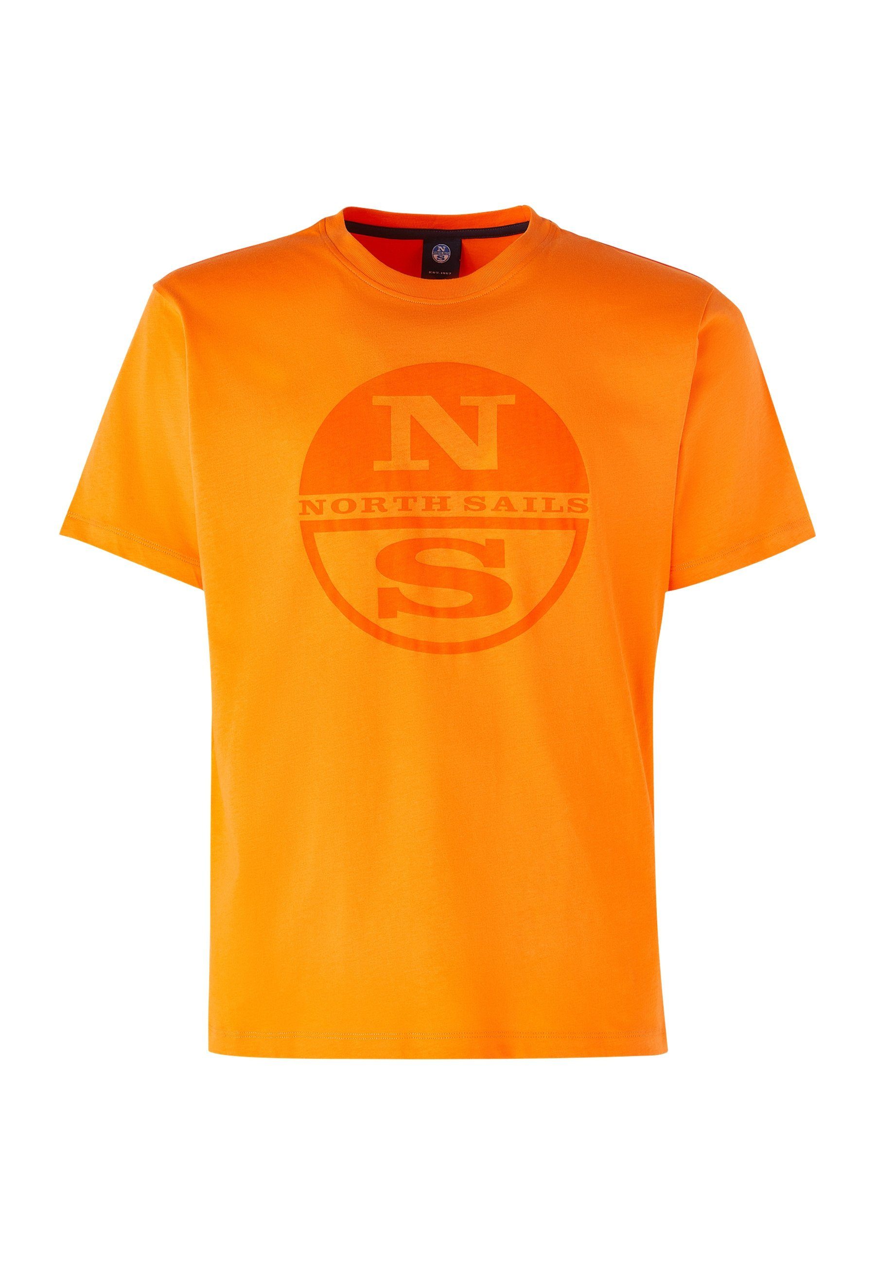 North Sails T-Shirt T-shirt mit Maxi-Logo ORANGE VIBRANT