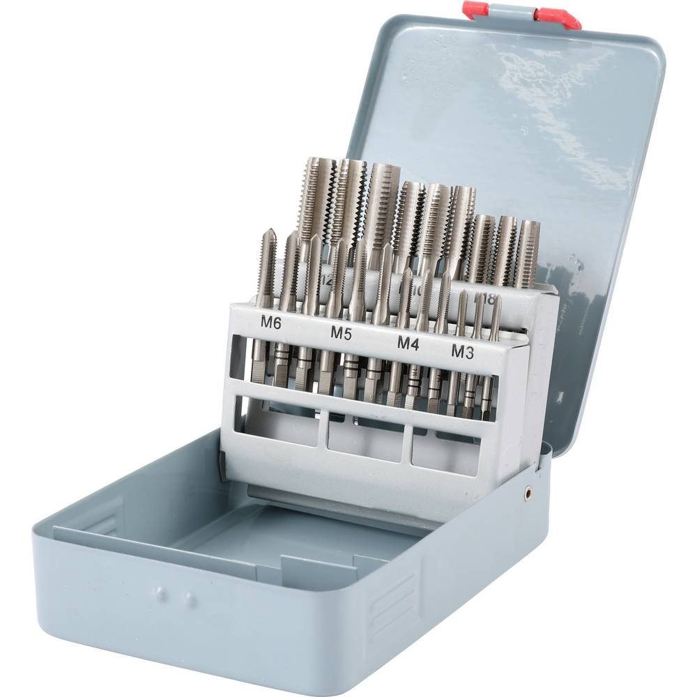 TOOLCRAFT Gewindebohrer 21TLG.HSS Handgewindebohrersatz M3 - M12 TO-6800787