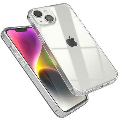 EAZY CASE Handyhülle Crystal Clear Case für Apple iPhone 14 6,1 Zoll, Schutzhülle Kameraschutz Silikonhülle Transparent Handyhülle Slimcover