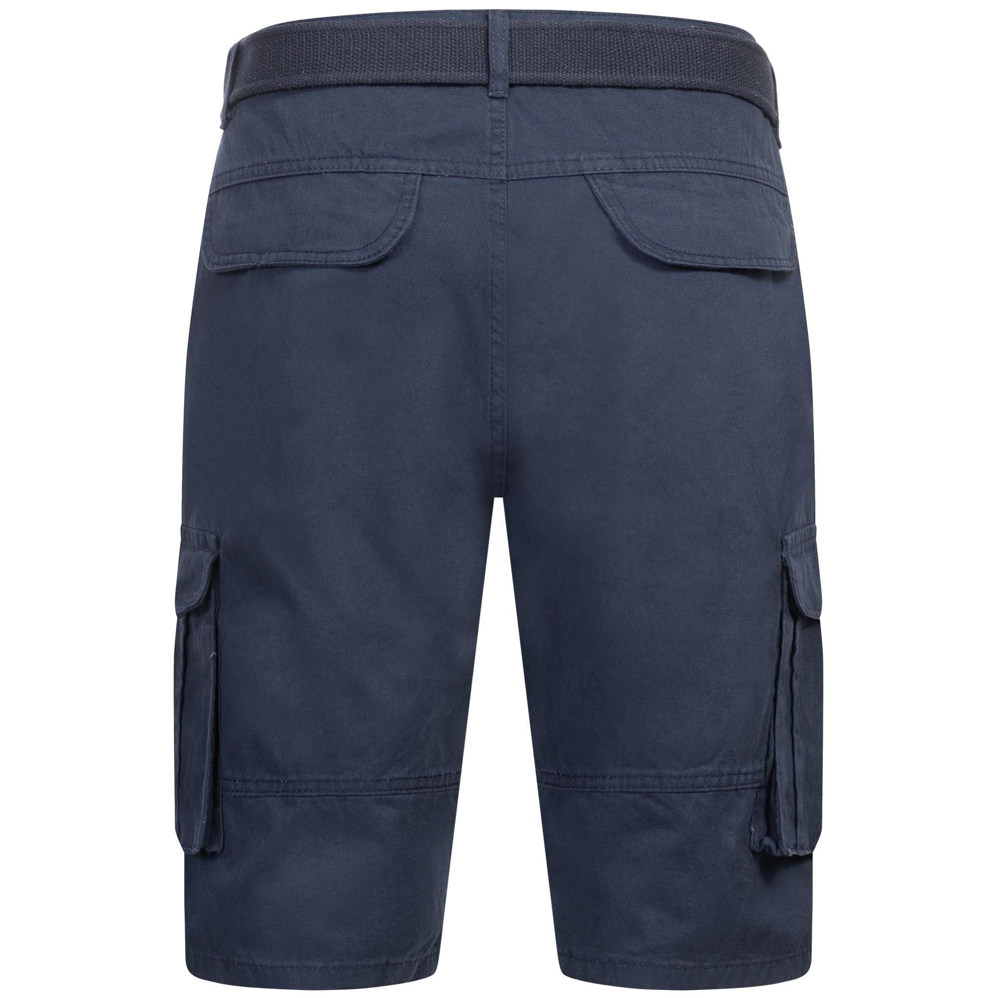 Arctic Seven Shorts Herren Cargo mit Gürtel – Kurze Outdoor Hose aus Baumwolle Robuste Cargo Shorts mit vielen Taschen und Gürtel