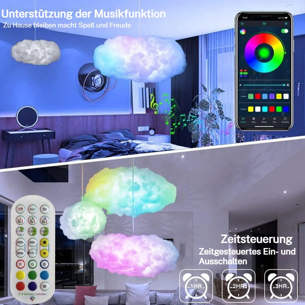 PRIISF Deckenleuchte Kinderzimmer Lampe Babyzimmer LED Deckenlampe Wolkenla günstig online kaufen