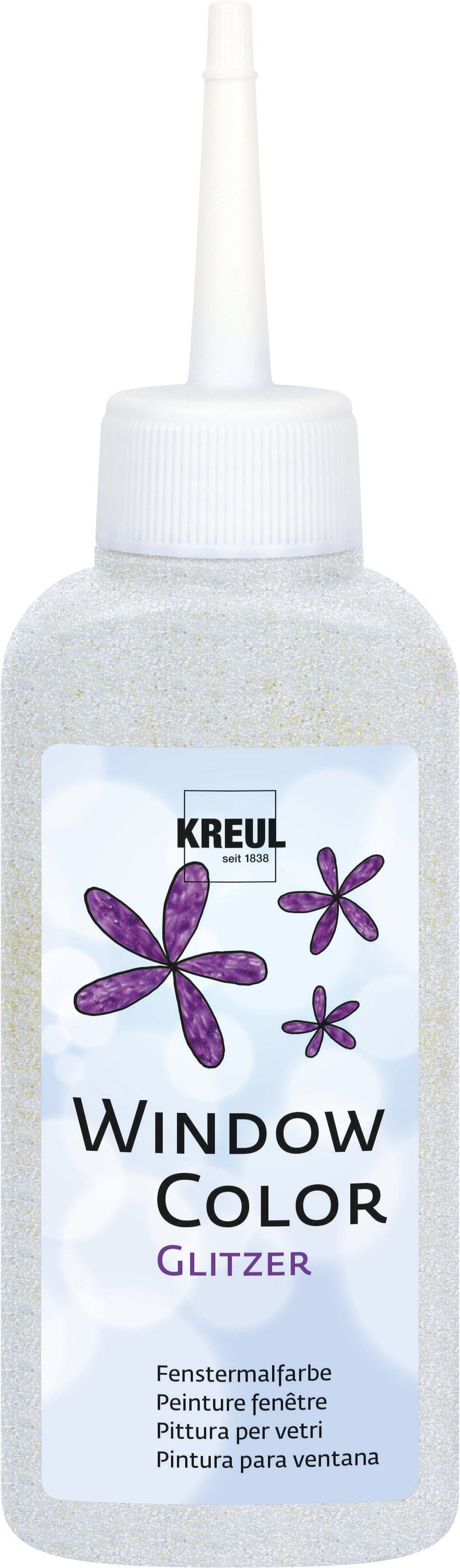 Kreul, Fenstersticker, Glitzer-Silber 80 ml