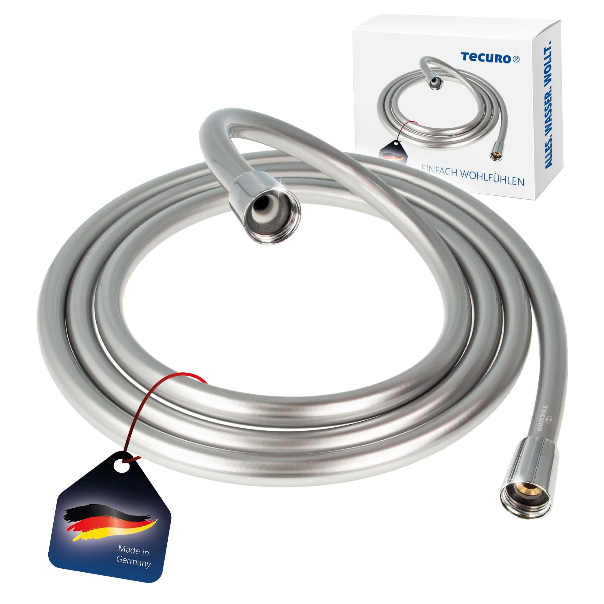 tecuro Brauseschlauch PREMIUM Brauseschlauch silberglatt - verdrehsicher günstig online kaufen