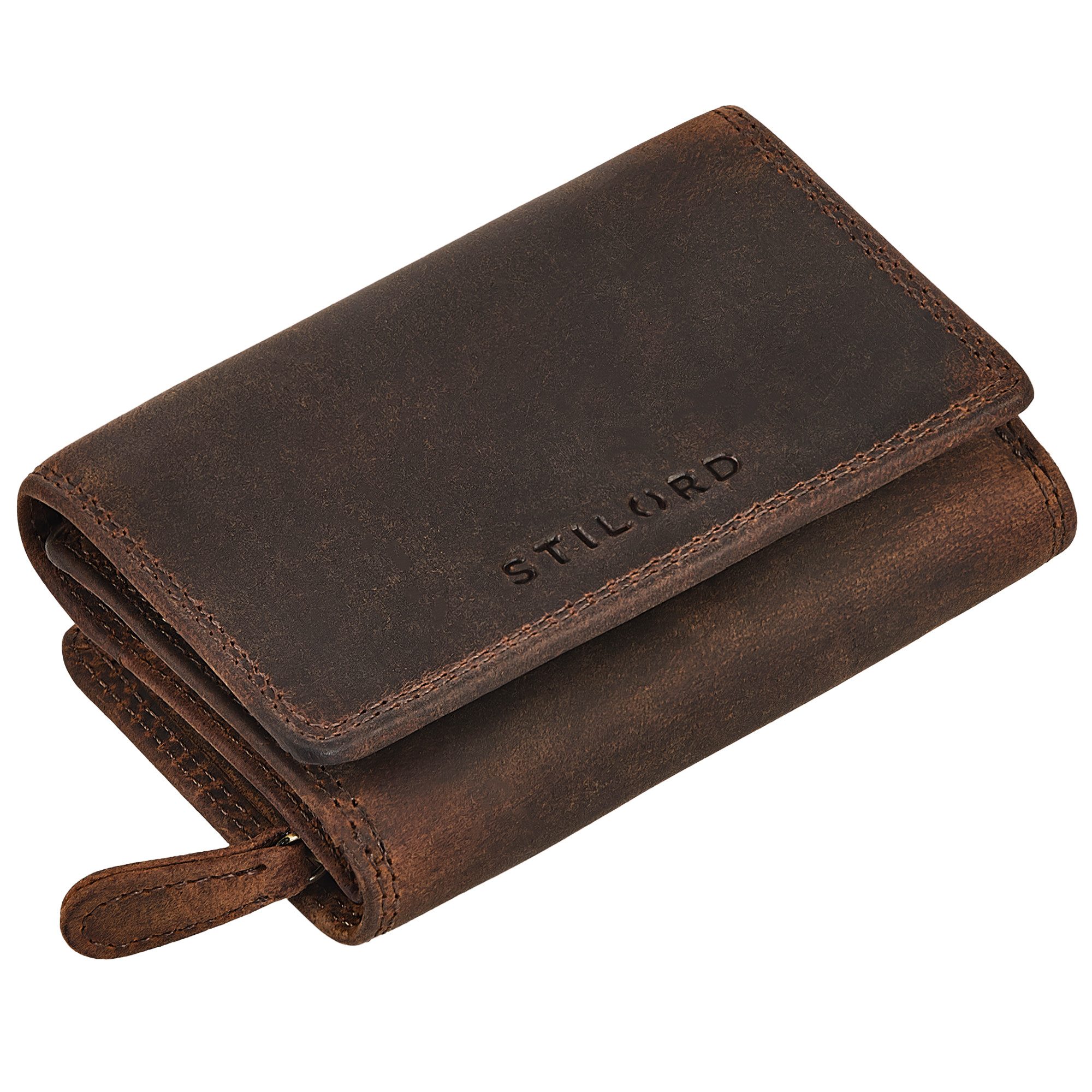 STILORD Geldbörse "Bloom" Kleine Geldbörse Damen Leder mit RFID-Schutz & Geschenkbox