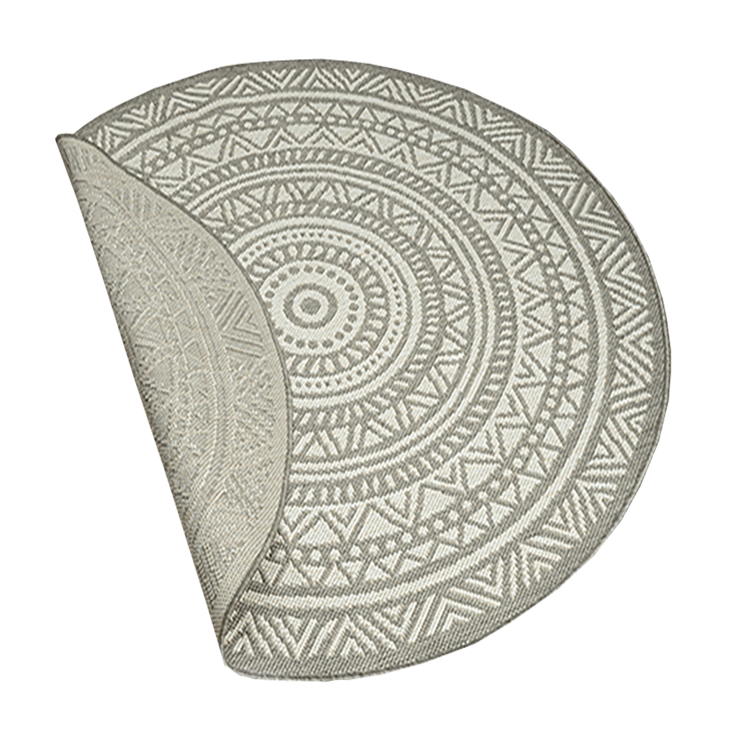 Carpetia Outdoorteppich Runder Indoor- & Outdoorteppich im Mandala-Design – günstig online kaufen