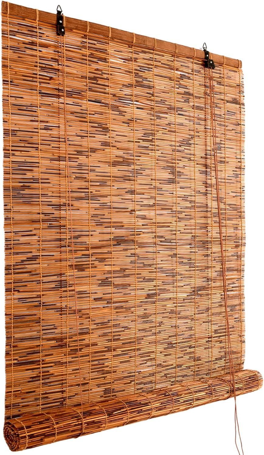 Coradoma Raffrollo Bambus Rollo aus Schilfrohr Sicht- & Sonnenschutz für Fe günstig online kaufen