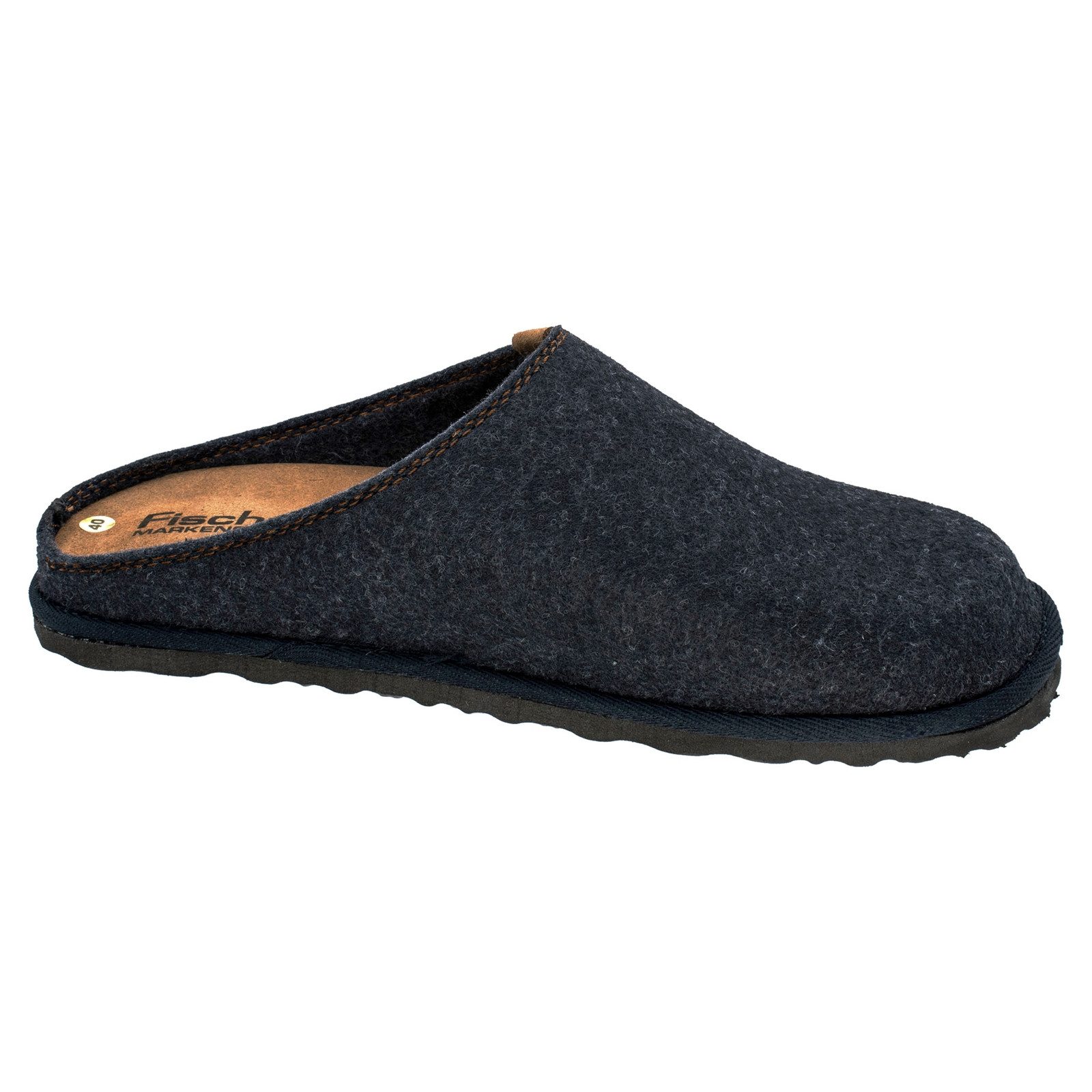 Fischer-Markenschuh Pantoffeln Helge Hausschuh mit herausnehmbarer Einlegesohle – Bild 3 von 5