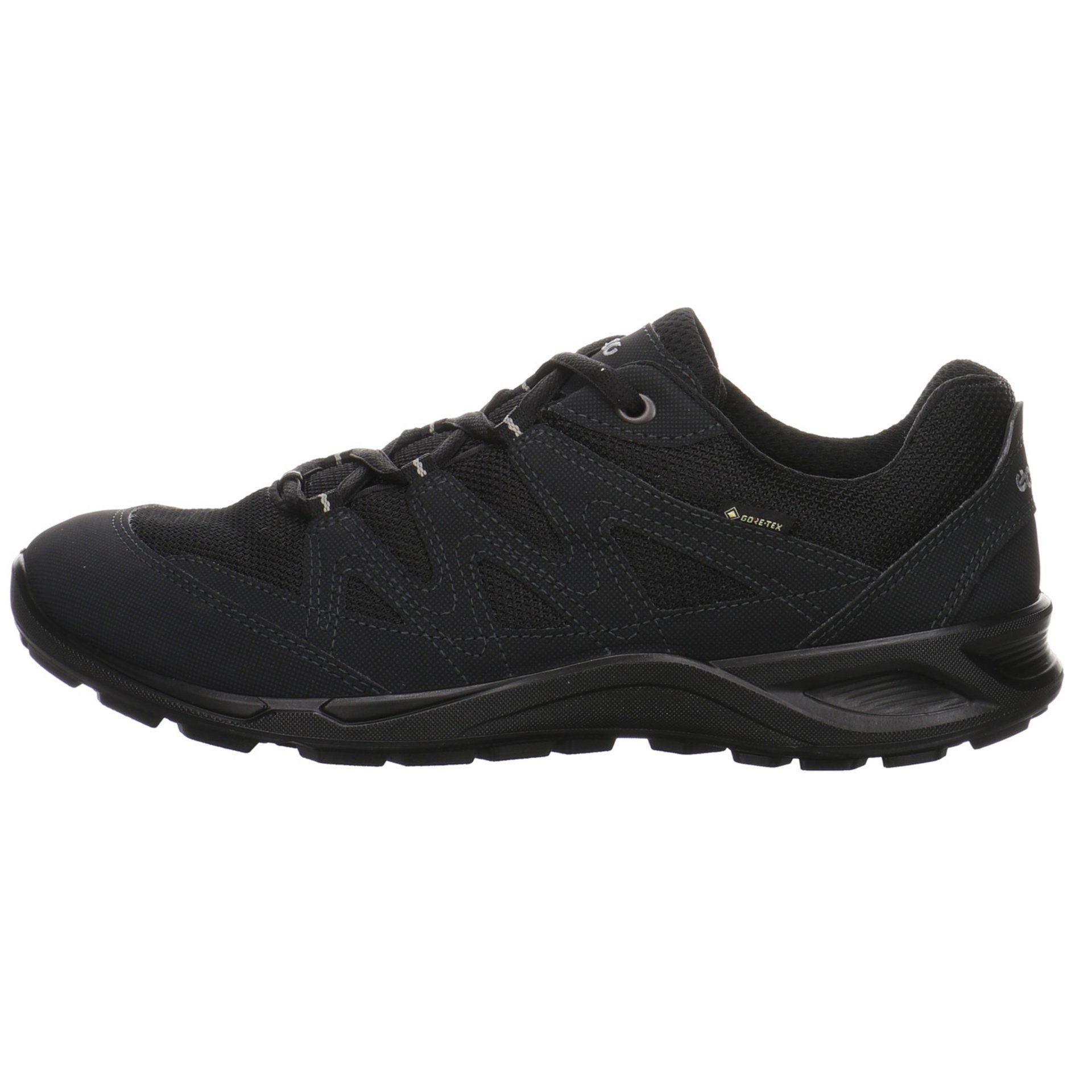 Damen Ecco Outdoorschuh Schnürhalbschuhe black/black Textil