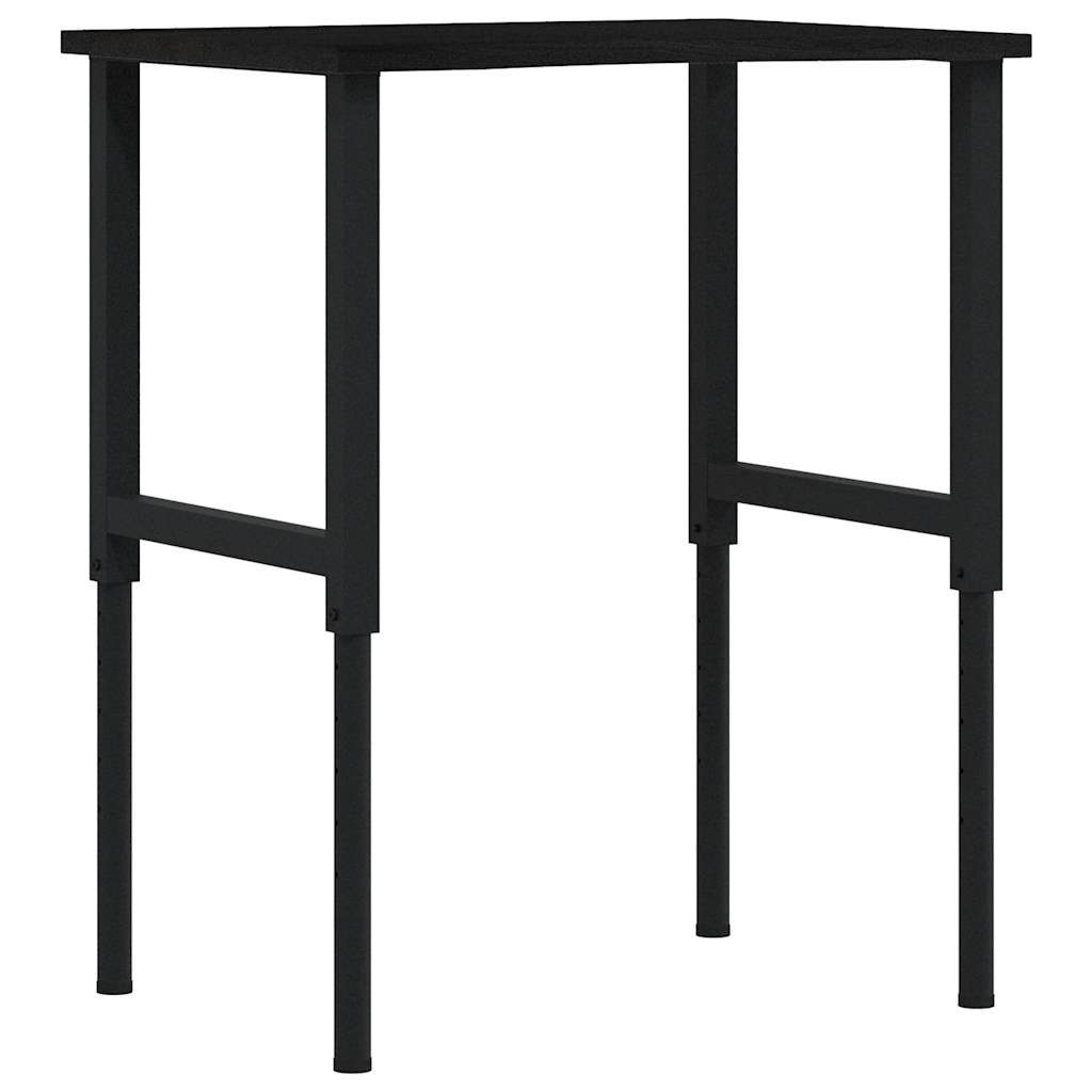 vidaXL Werkbank Werkbank Dunkelbraun 80x60x(71,5-98) cm Massivholz Eiche, (1-tlg)