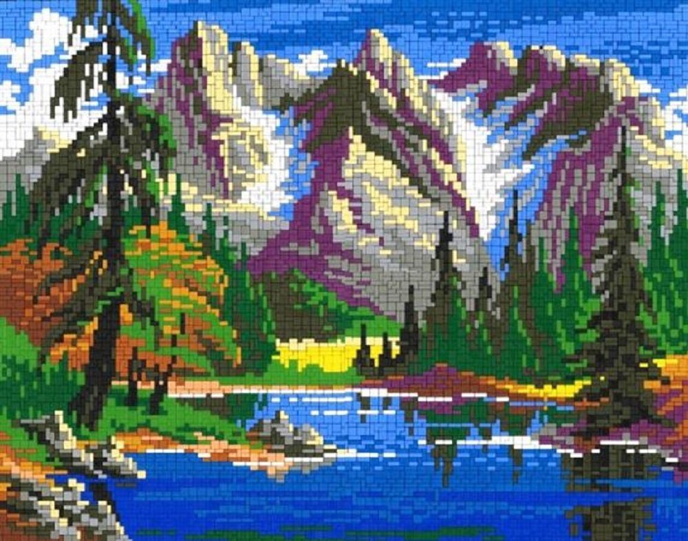 Stick it Steckpuzzle Bergsee, 8900 Puzzleteile, Bildgröße: 66 x 53 cm günstig online kaufen