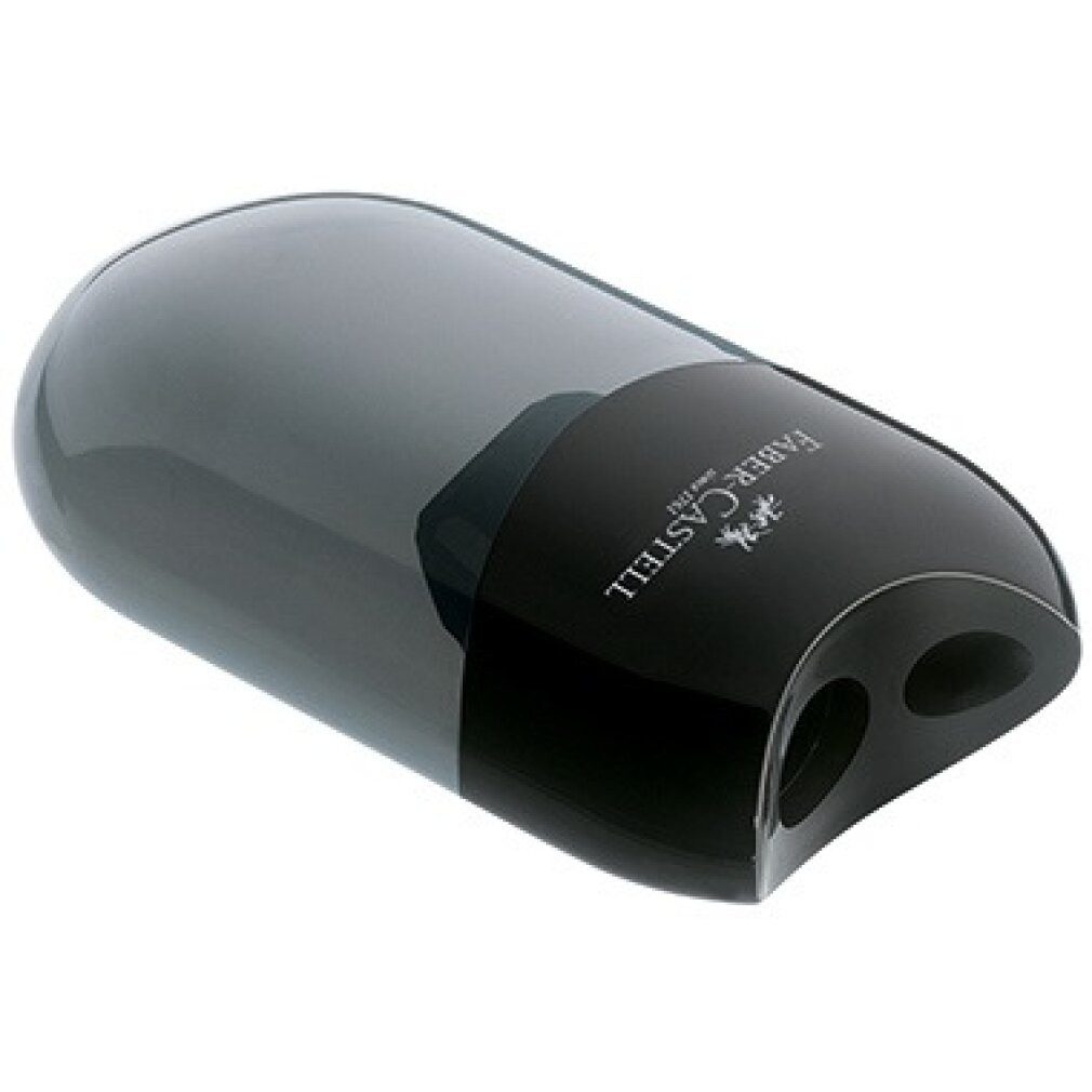 FaberCastell Anspitzer Pencil Sharpener With Waste Chute Black, Gib